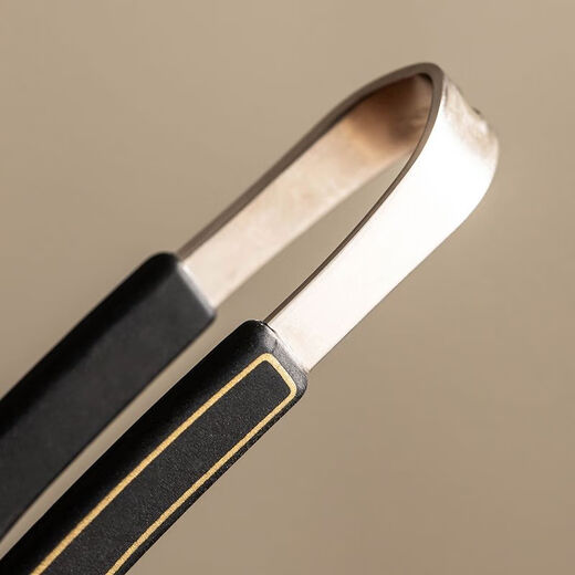 Meikejie non-slip cup clip tea making tool single high-end silicone tea clip Kung Fu tea set accessories tea ceremony tea cup tea tweezers black - silicone stainless steel tea clip