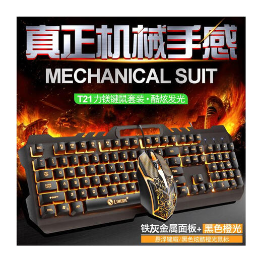 罗技电竞机械手游戏键盘鼠标办公台式机笔记本通用电脑有线键鼠发光 白色旗舰版-中板冰蓝光【单健