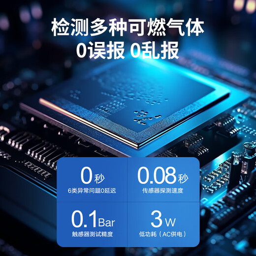 Hikvision gas alarm automatic cut-off natural gas leak detector methane CH4 combustible gas sensor restaurant kitchen commercial 3C certification JT-Q1T(S)