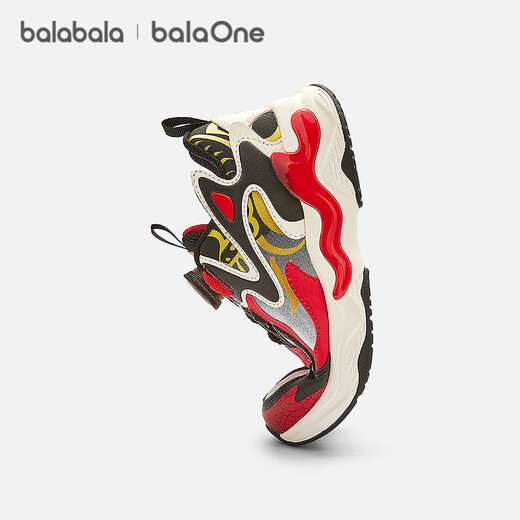 Balabala children's shoes children's sports shoes girls anti-slip running shoes spring and autumn 2026 new boys jogging shoes red new year trend