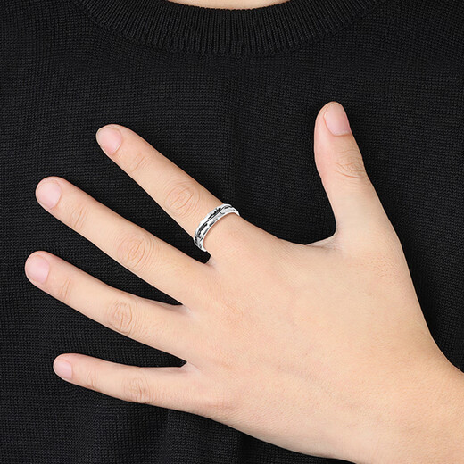 MZMZ dragon pattern platinum ring men's pt950 platinum tail ring couple accessories Valentine's Day birthday gift for boyfriend and husband when/next day delivery - light luxury dragon pattern ring (white gold)