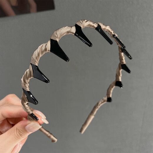 Jian Yingshu face wash and makeup toothed hairband 3-piece set non-slip headwear French braided headband high skull fluffy