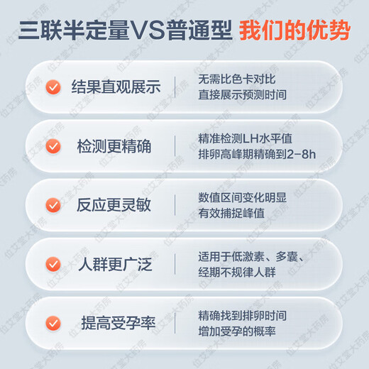 Corfu semi-quantitative ovulation test paper to test ovulation high-precision pregnancy follicle monitoring instrument home self-test paper pre-pregnancy test semi-quantitative ovulation 6 strips + sperm detection 1 box