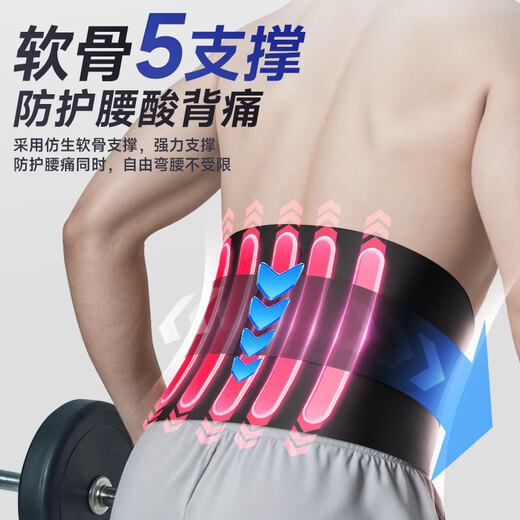 Li Ning support belt for lumbar disc herniation, lumbar muscle strain, sedentary support belt for sports, lumbar support for men and women, dedicated to fitness