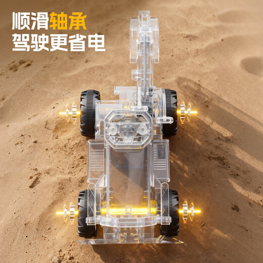 Haha strange children's electric excavator can sit on children's electric car, children's car toy car, large can sit on people digging soil gift, retro green | dual drive + 6V12A battery + push handle + remote control + gift