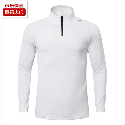 American fitness clothing long-sleeved T-shirt men's autumn and winter quick-drying running sports cycling basketball training half-zip top black high quality 3XL recommended 160-180 Jin Jin is equal to 0.5 kg