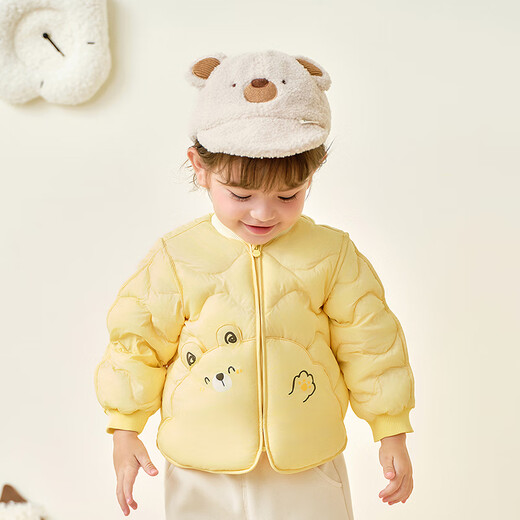 Balabala children's down jacket three-proof clothing light baseball collar jacket boys and girls 2025 new autumn and winter clothing floral cute