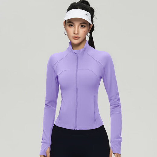 LULULOMDDW Pilates Yoga Jacket Women's Tight Slim Fitness Long Sleeve Outdoor Running Training Sports Top Graphite Gray S