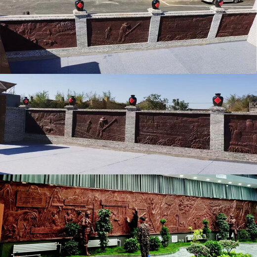 Wen Yijia relief fiberglass sculpture forged copper sandstone cast copper imitation copper figure campus mural plaque stone carving back large relief