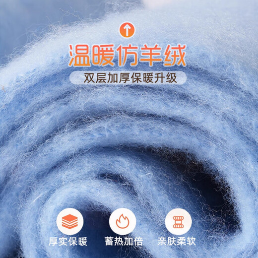 Yu Yaman Blue Scarf Gloves Winter Women's 2025 New Windproof, Antifreeze Warm Scarf, High-end Smog Blue Harbin Light Blue Gloves + Smog Blue Scarf Travel Two-piece Set