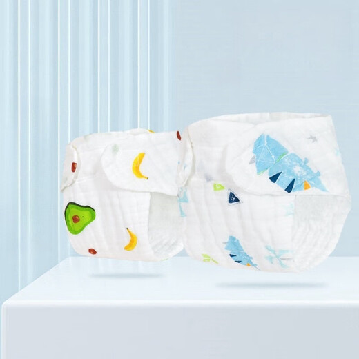 Diapers pure cotton newborn baby washable baby gauze diapers mustard seeds pocket cloth ring pants diapers 10A antibacterial 5 pack random color S code recommended 0-10 Jin Jin equals 0.5 kg baby