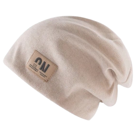 Autumn and winter warm hat women's Baotou ear protection confinement hat cold hat showing face small versatile knitted windproof and coldproof beige