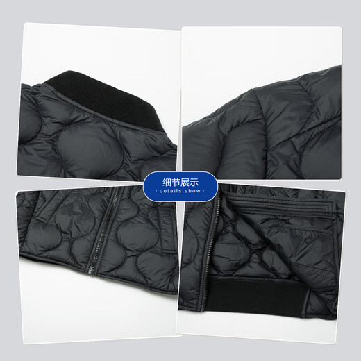 迷你巴拉（minibala）迷你巴拉巴拉【mini亲子】女童羽绒服冬季儿童防水防油棒球外套 黑色90001 90