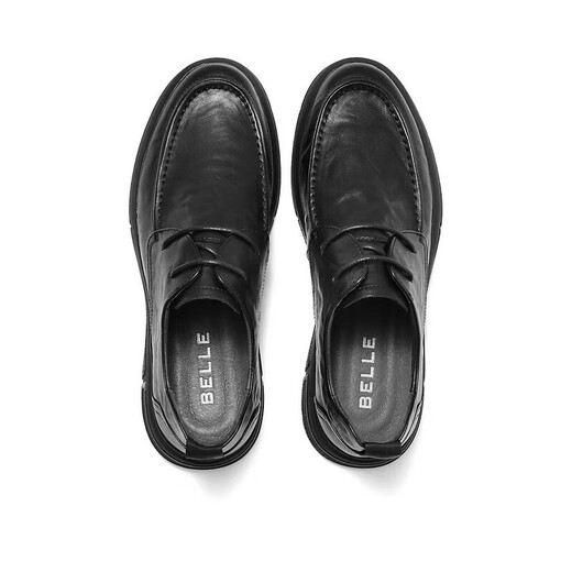 Belle Formal Leather Shoes Men's Comfortable Cowhide Autumn Casual Commuting Business Shoes A1184CM3 Black 39 (245mm)
