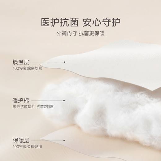 乖奇熊【暖护棉】婴儿童夹棉服冬季保暖女宝宝红色中式上衣抑菌加厚外套