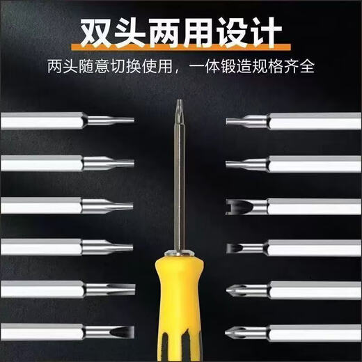 JD Logistics Household screwdriver set 12-in-1 portable special-shaped bit multi-functional repair and disassembly combination tool plug-in card packaging