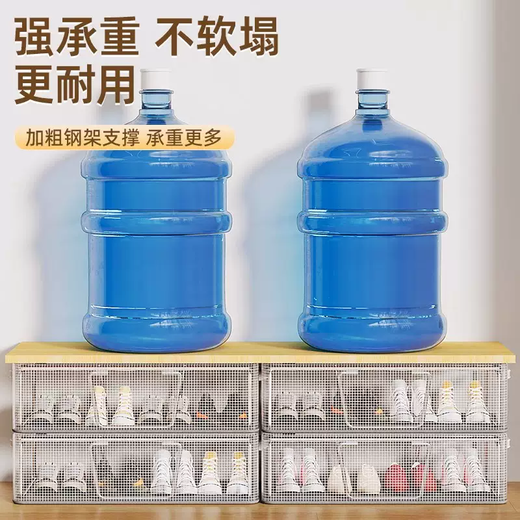 Yusenyi Shoe Box Shoe Storage Artifact Space-Saving Thickened Dustproof Transparent Shoe Artifact Cabinet Folding Organizing Shoe Rack Free of Installation 2 Pack Medium Size (PVC Transparent Visible Thick Steel Frame Foldable Thickened Material)