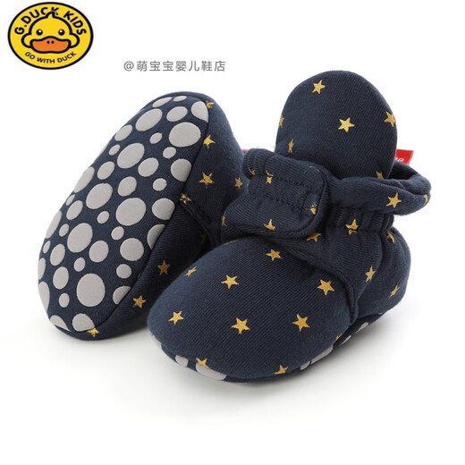 G. duck 0-1 Jahr Babyschuhe mit weichem Boden Frühling und Herbst 3-12 Monate 6 Neugeborenenschuhe und Socken, die nicht herunterfallen Blue Star_M1920# 11 Innenlänge cm_12 Größe_1-6 Monate