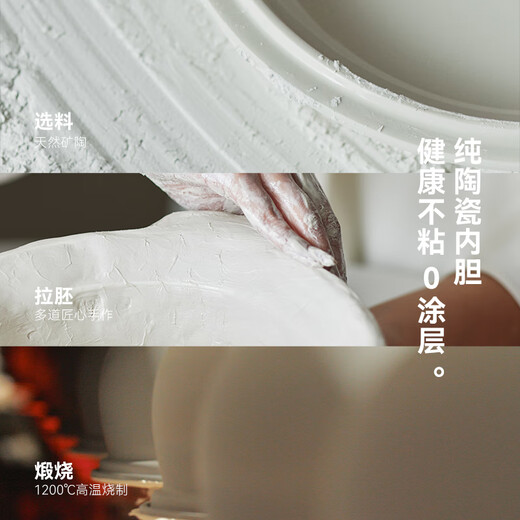 Olayks instant electric stew pot, household electric stew pot for 1-2 people, multi-functional, porridge, soup, dessert, fully automatic ceramic inner pot, micro-pressure quick stew 0.6L