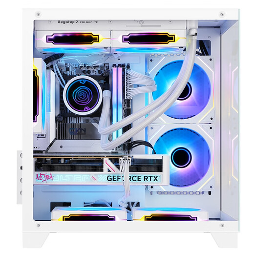 Colorful Core i5 14600KF/245KF/5060/5060Ti/5070 E-Sports Host Pure White Game Live Computer Design Rendering Productivity 3A FPS High Frame Equipped with an i5 14600KF+5060 D4 Single Host