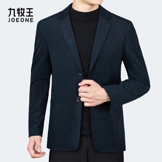 JOEONE Men's Wool Suit 2025 Autumn and Winter Men's Business Casual Middle-aged Versatile Wool Single Suit Jacket Gemstone 6611 56 Weight 180-192 Jin Jin equals 0.5 kg