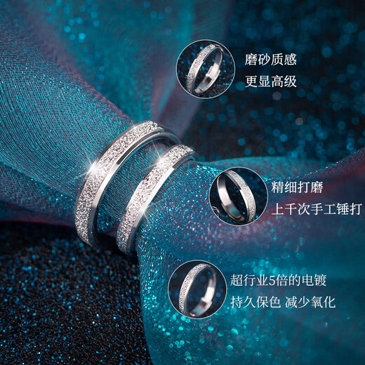 Farcoko Platinum Couple Ring Galaxy Ring pt950 Light Luxury Proposal Confession Anniversary Gift for Girlfriend Birthday Light Luxury Style - Galaxy Couple Ring Luxury Gift Box