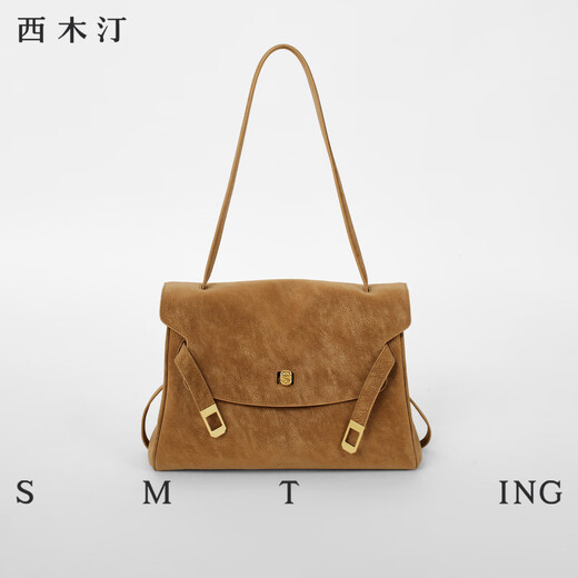Ximuting Footprint Kelly bag women's new handbag high-end light luxury shoulder bag women's New Year gift ebony color