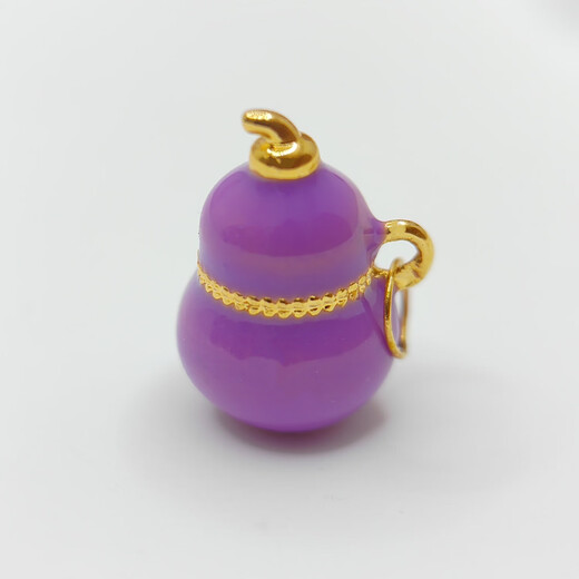 18K gold gourd pendant, enamel seven-color gourd five-pointed star for girlfriend, child birthday gift necklace for women, green