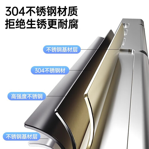 Air conditioner outdoor unit bracket 304 stainless steel extra thick bracket large 1 hp suitable for Midea Gree Xiaomi universal 1.5 hp 2 hp 3 hp shelf wall mount tripod 1-1.5P stainless steel thickness 1.4MM