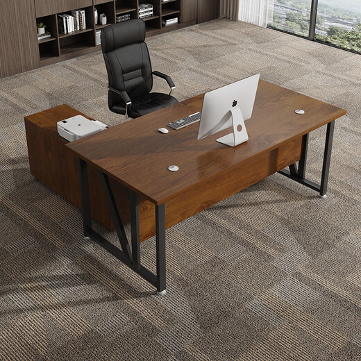 Fu Mei Desk Computer Table Simple Modern Boss Desk Office Desk and Chair Combination Staff Station Single Work Station White + White Frame Single Table Length 160 Width 60 Height 74CM