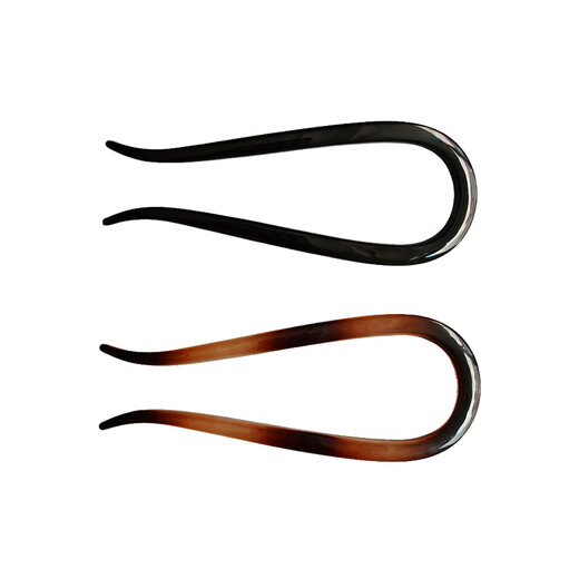 Xiang Wan Hairpin New Chinese U-shaped Hairpin Feminine Hairpin Ball Hairpin Hair Artifact Plug and Comb Headgear Black + Red Brown