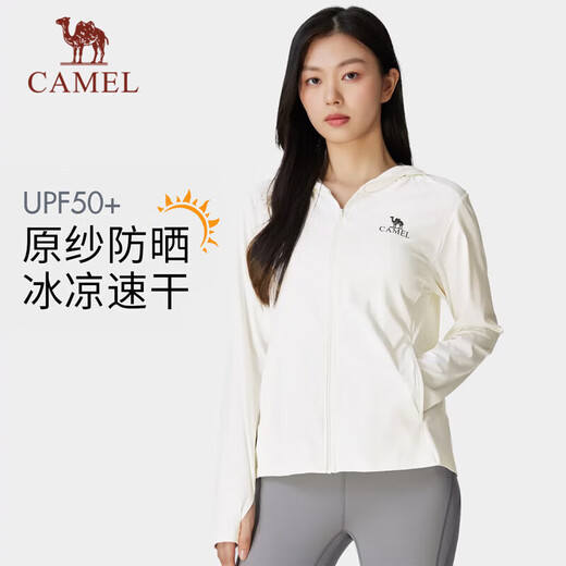 Camel (CAMEL) Originalgarn, eisempfindlich, schnell trocknend, atmungsaktiv, Eva-Hutkrempe, Damen-Sonnenschutzkleidung 724BZ0L0004 Raw Jade White L