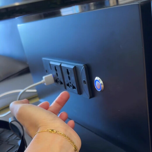 KSALOY2025 new Italian style sofa side cabinet, creative light luxury and high-end side table, movable glass corner table with light, new model_mobile side cabinet, tempered glass + ambient light power socket, right drawer, new model_mobile side cabinet