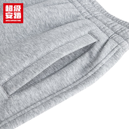 Super Anta velvet sweatpants men's autumn and winter warm and comfortable loose flat casual long pants men 152548306U