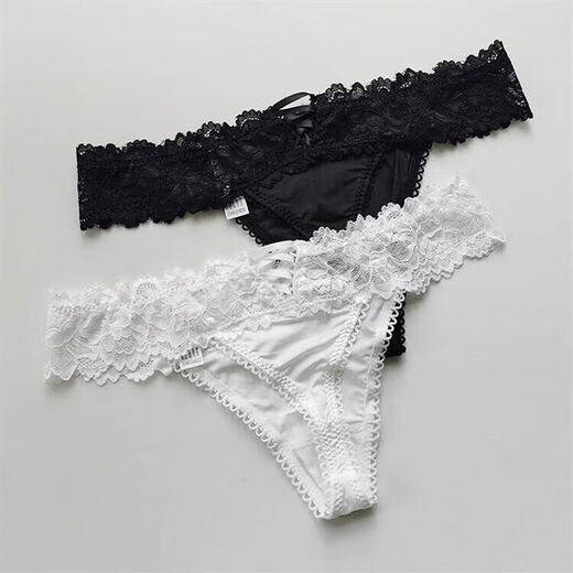 Universal underwear for women, thong, nails, buttocks, crotch, seamless ass, big girls, lace, sexy, black S