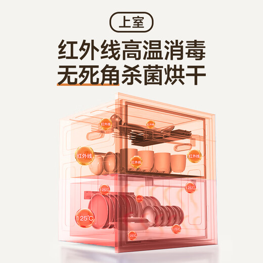 Canbo 304 stainless steel disinfection cabinet built-in massive rock household large-capacity three-layer two-star kitchen tableware bottle disinfection cupboard national subsidy XDZ100-ONE PRO