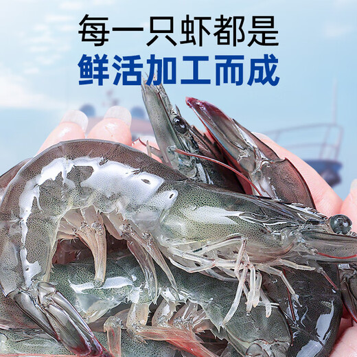 Linglue Qingdao Salted Frozen Prawns Net Weight 3Jin Jin is equal to 0.5kg 105-120 pieces Salted Frozen White Prawns Prawns Base Shrimp Fresh Shrimp