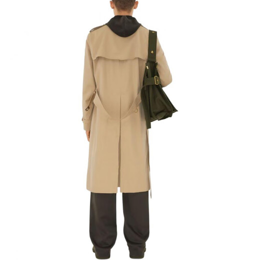BURBERRY New Year's gift Burberry SS24 solid color lapel double-breasted long windbreaker men's honey color honey color one size 50