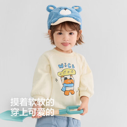 巴拉巴拉balaOne童装儿童卫衣宝宝2025冬装加绒休闲印花上衣209425121201