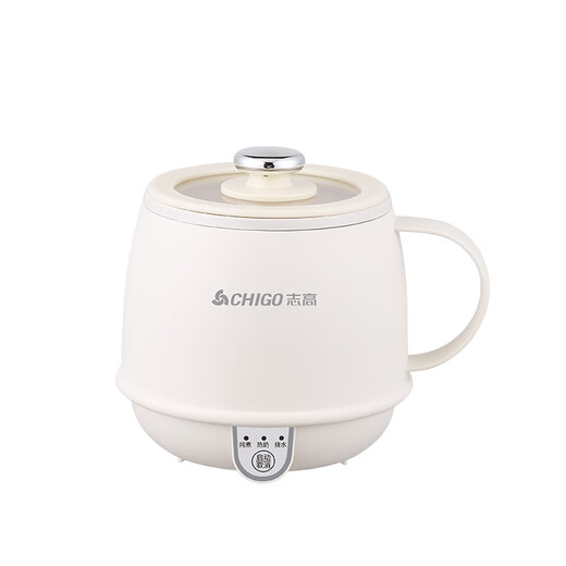 CHIGO hot milk cup, health pot, mini small office boiling cup, hot milk artifact, one person health cup, electric boiling cup, electric heating milk cup, 0.5L warm cup, prevent dry burning and power outage