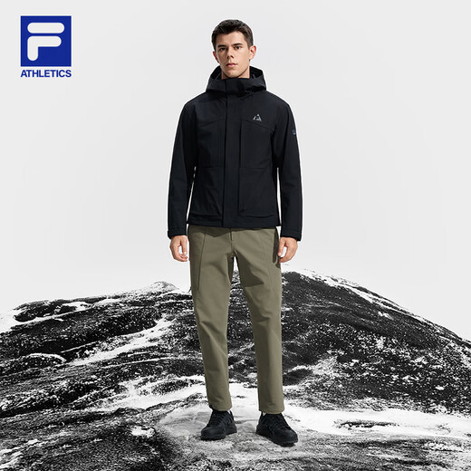FILA official breathing shell woven jacket two-piece men's tops 2025 winter sports outdoor jacket