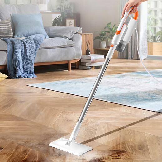 Wahson new steam electric mop household high temperature steam disinfection, sterilization, mite removal, floor scrubber cleaning machine, electric hand-held mop, floor scrubber, starlight white, electrostatic dust removal mop