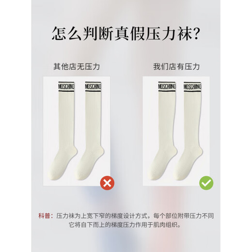 Qingchen German varicose vein medical elastic socks for women for long-term sports, calf protection for pregnant women, anti-thrombosis and anti-acid swelling pressure socks, sky blue, one size fits all