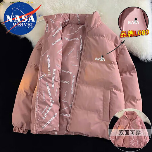 NASA MARVEL cotton-padded coat, men's cotton-padded coat, winter coat, versatile thickened warm bread coat, double-sided couple wear, casual cotton-padded jacket