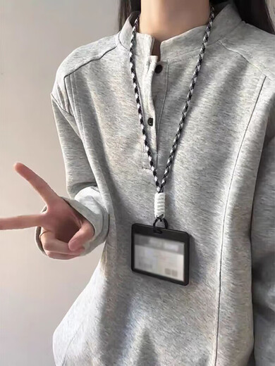 Yingtang Henry Collar Sweatshirt Men's Spring and Autumn Style American Deconstructed Heavyweight Bottoming Shirt Loose Jacket Top Men CLF-H502 Light Gray M