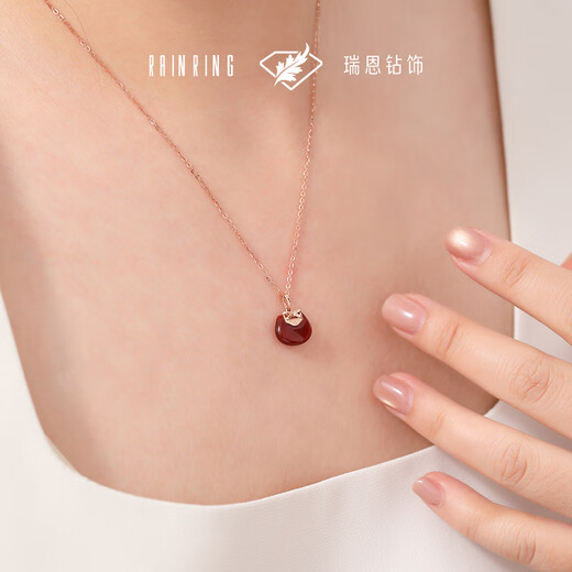 Ryan Paris Sunset 18K gold onyx inlaid diamond pendant birthday gift for girlfriend