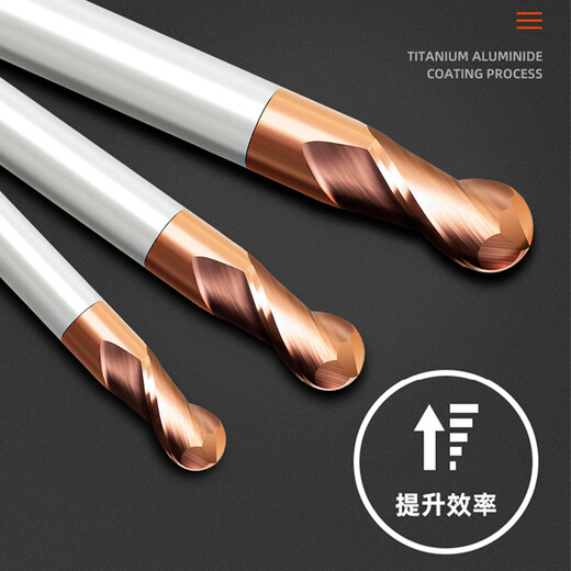 55 degree tungsten steel ball cutter 2-edge spherical milling cutter R-shaped ball head alloy coated end mill special for CNC steel parts R3*6*50 Free special ticket