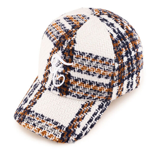 Men's hats autumn and winter high-end hats men's autumn and winter versatile baseball caps women's winter warm and fashionable peaked caps for men white M size 55-58 points 5cm adjustable