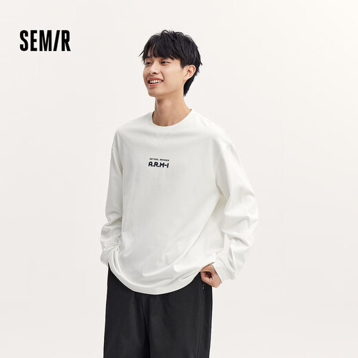 Semir long-sleeved T-shirt men's heavyweight loose bottoming top printed couple wear autumn inner and outer wear 101524101211