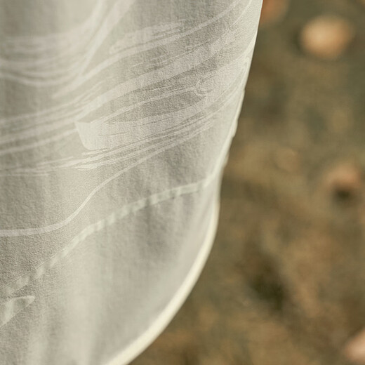 Rishuo original flocked printed shirt for women 2025 autumn new loose high-end shirt unique and elegant top Yuma White S